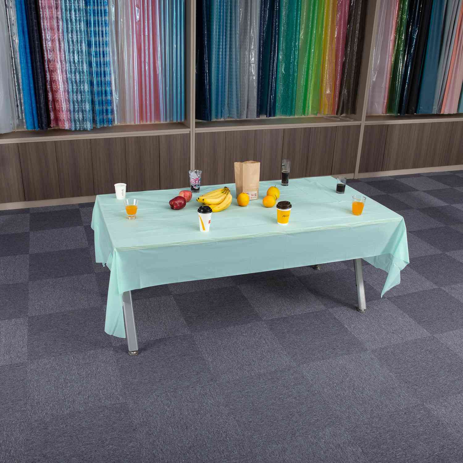 Toalhas de mesa de cor sólida para eventos