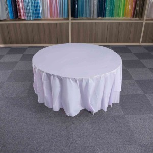 Toalha de mesa descartável de plástico redonda Peva de 84 polegadas para aniversário