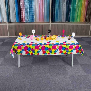 Linda toalha de mesa degradável impressa para festa no atacado