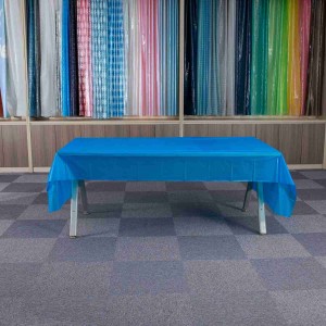 Suprimentos para festas de aniversário Capa de mesa PEVA Toalha de mesa de plástico colorida