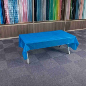 Suprimentos para festas de aniversário Capa de mesa PEVA Toalha de mesa de plástico colorida