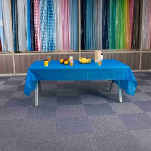 Suprimentos para festas de aniversário Capa de mesa PEVA Toalha de mesa de plástico colorida