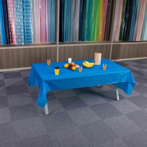 Suprimentos para festas de aniversário Capa de mesa PEVA Toalha de mesa de plástico colorida