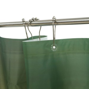 Cortina de chuveiro impermeável branca contínua personalizada do tamanho para uso doméstico
