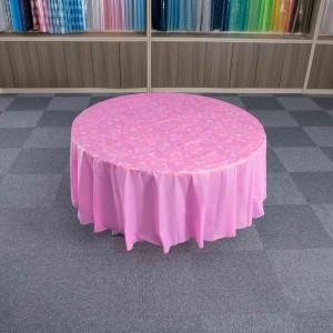 Toalha de mesa redonda para decoração de eventos, atacado, restaurante, toalha de mesa redonda