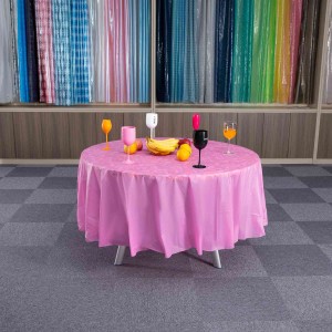 Toalha de mesa redonda para decoração de eventos, atacado, restaurante, toalha de mesa redonda