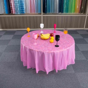 Toalha de mesa redonda para decoração de eventos, atacado, restaurante, toalha de mesa redonda