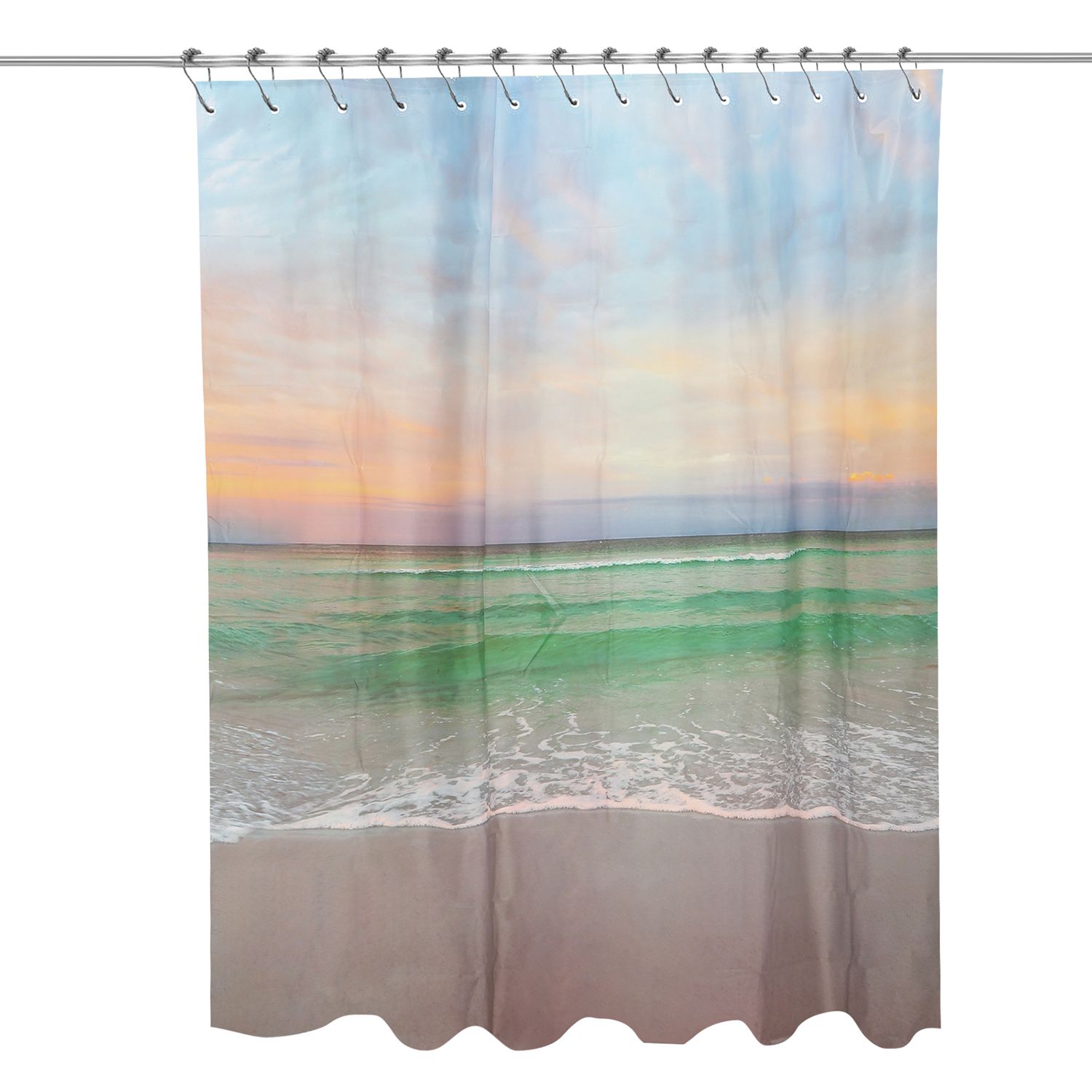 Cortinas de chuveiro sólidas PEVA com logotipo personalizado de cores coloridas de alta qualidade