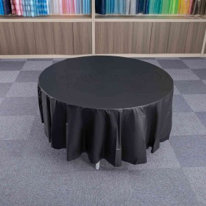 Toalha de mesa plástica redonda descartável impermeável moderna