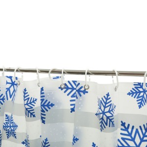 Cortina de chuveiro amigável da forma de PEVA Eco transparente