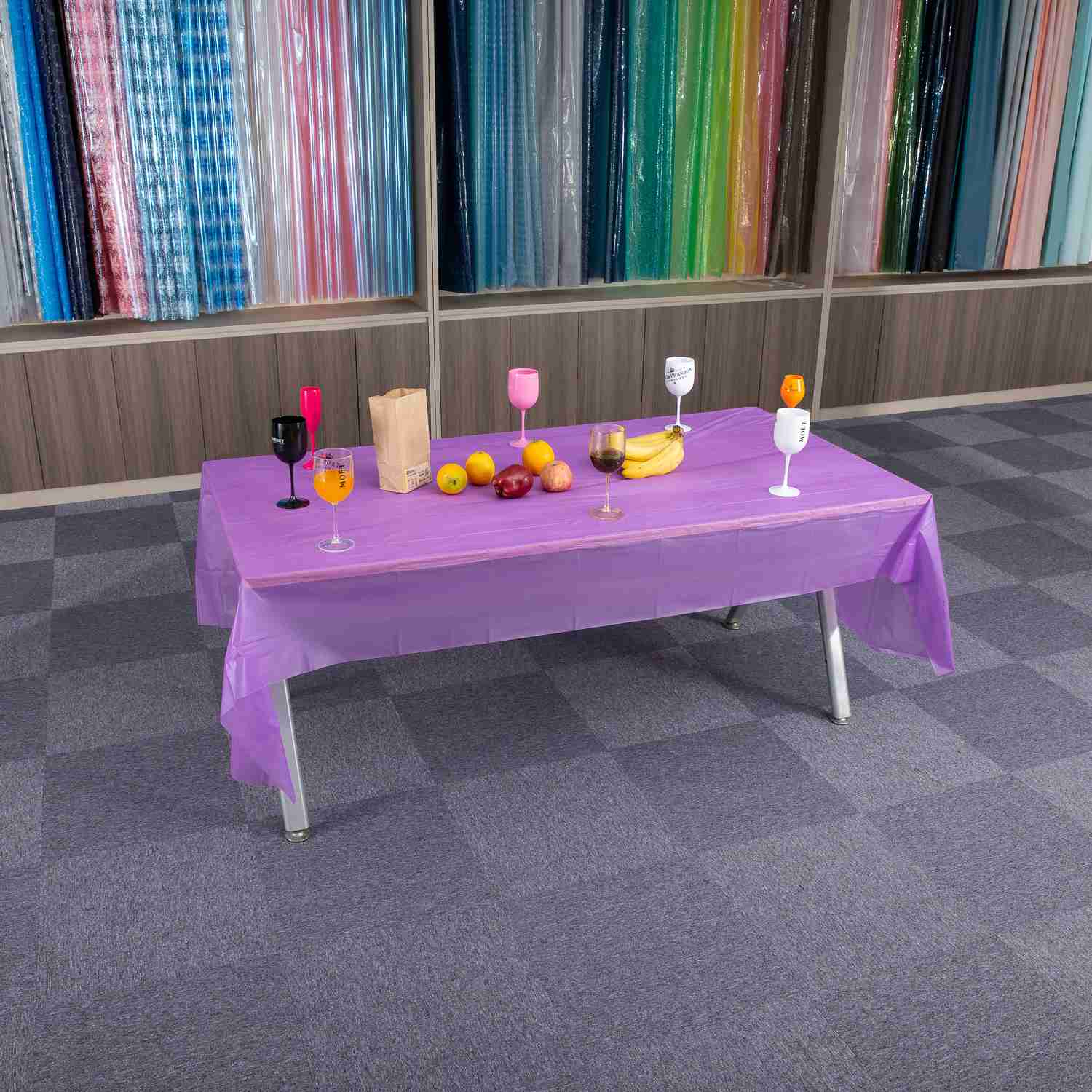 Tampa de mesa PEVA Toalha de mesa descartável à prova d'água à prova de óleo
