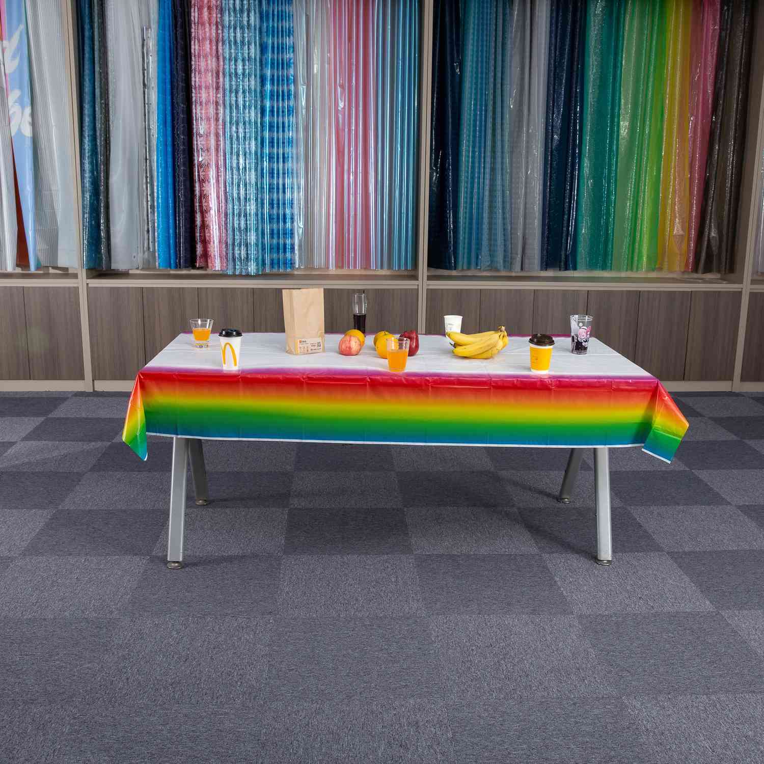 Capas de mesa impressas digitalmente personalizadas para festas, piquenique, acampamento