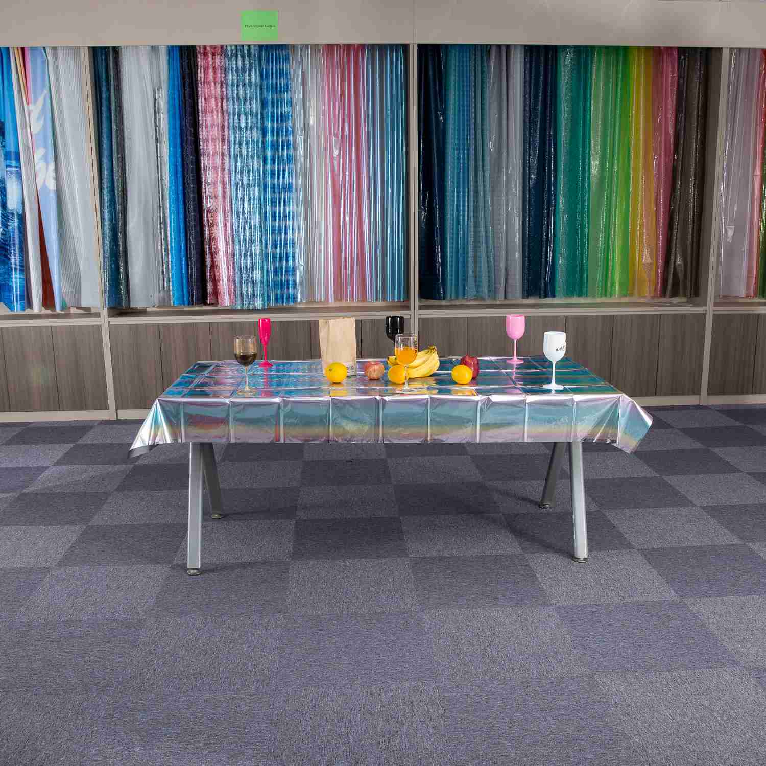 Pano de mesa impresso estiramento de exposição promocional de eventos comerciais