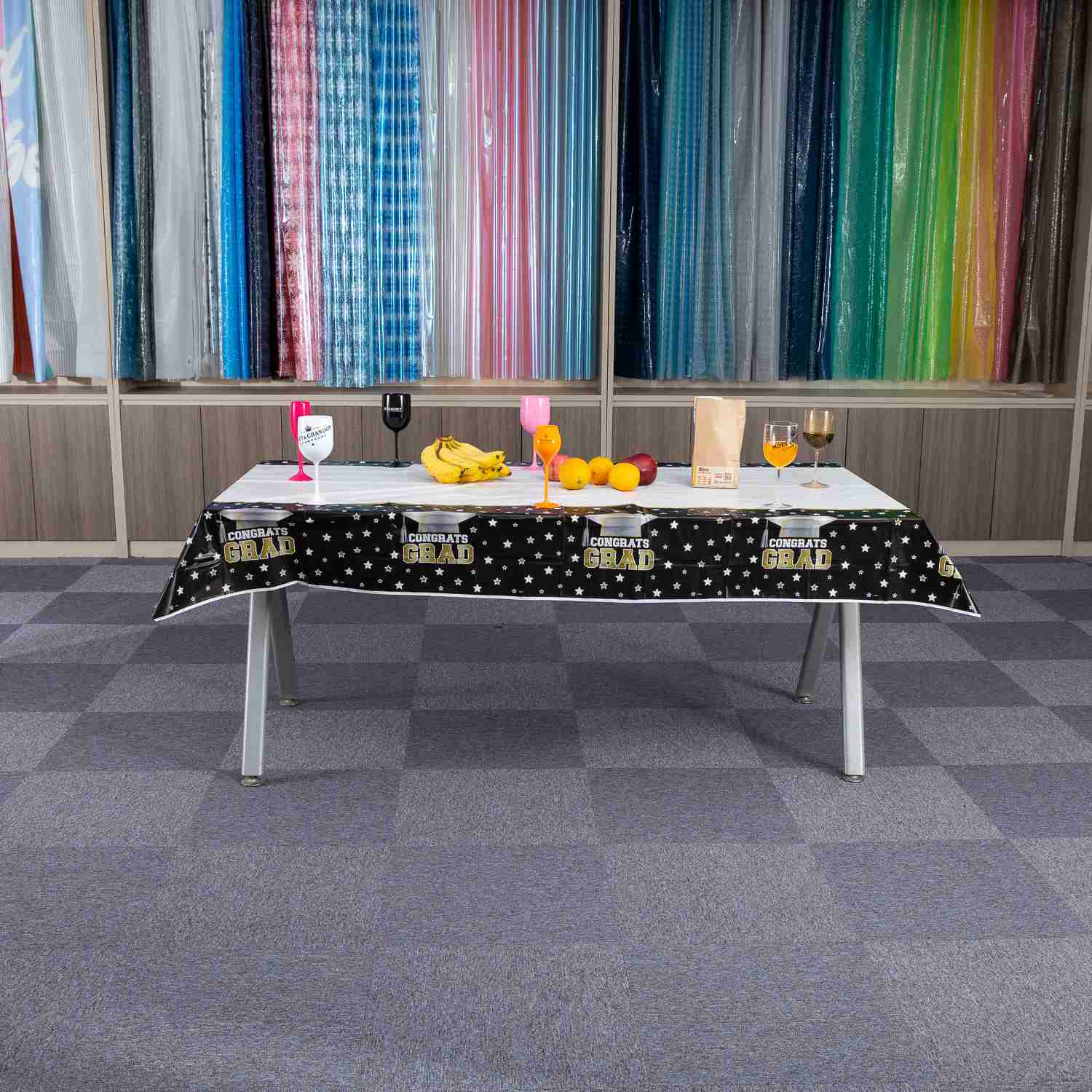 Toalha de mesa descartável para festa de acampamento de Natal de casamento à prova d'água